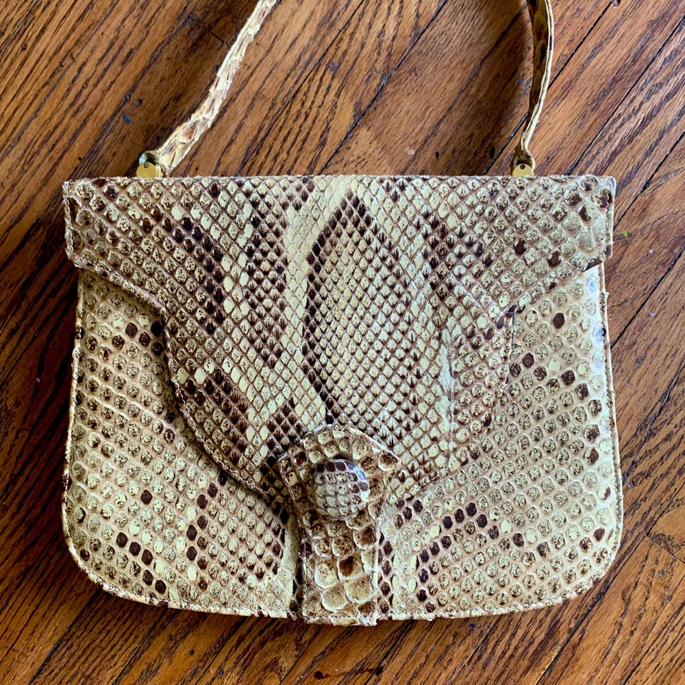 Genuine python skin vintage purse